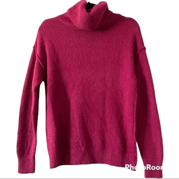 Caslon Burgundy beet turtleneck sweater NWT S - Picture 2 of 6